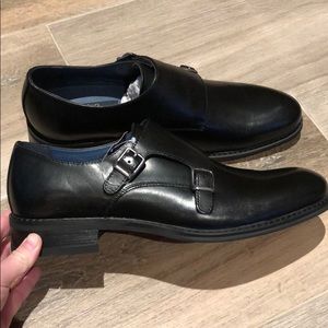 Men’s Leather Monk Strap Oxford Loafers sz 10.5